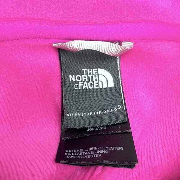 The North Face Women's Pink Fleece Jacket Zipper Front Pockets size Small - Picture 7 of 12